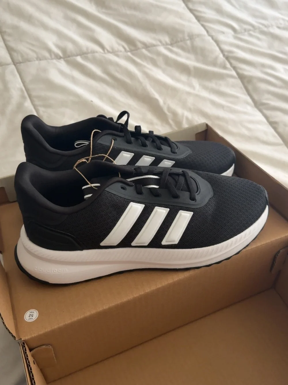 adidas Taupe Shoe Box with Pink Size Label